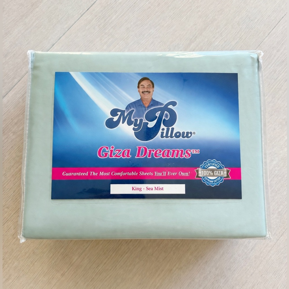Giza Dreams King Sheet Set in Sea Mist - NEW Never Used